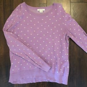 Purple polka dot LIZ CLAIBORNE sweater!